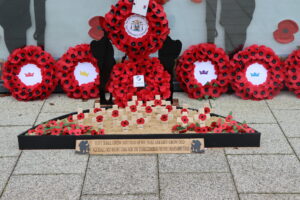 Wreaths of poppies for Remembrance Day